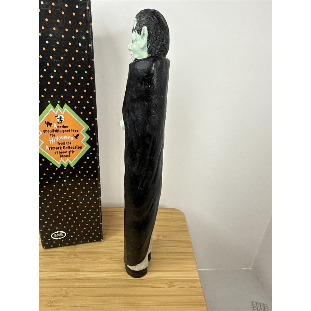 VTG 90s Vampire Halloween Hand Painted Resin Pencil Figure 10" Artmark With Box - Picture 4 of 13